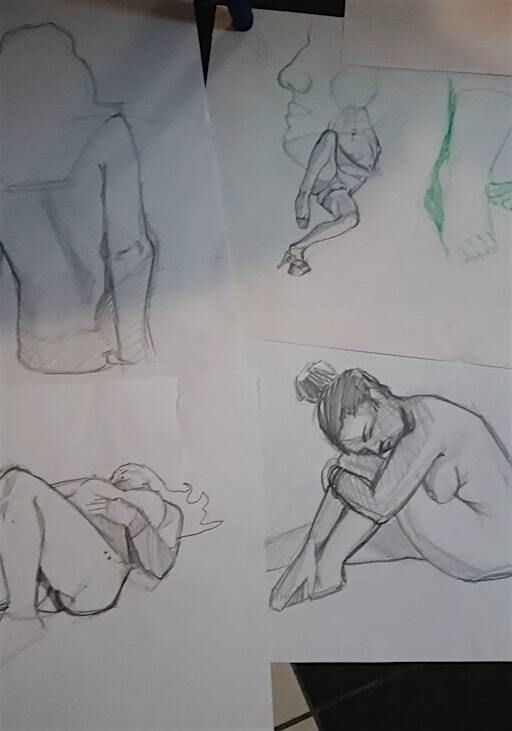 Behind the Curtains - Live model drawing | Factor IJ