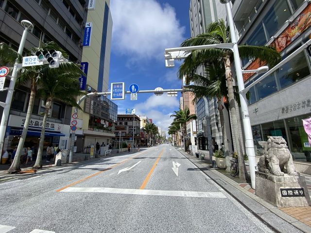 トランジットマイル。国際通りのど真ん中を突き進む