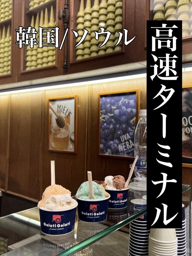 韓国/ソウル【高速ターミナル】とってもおいしい種類豊富なジェラート屋さん🍦💕