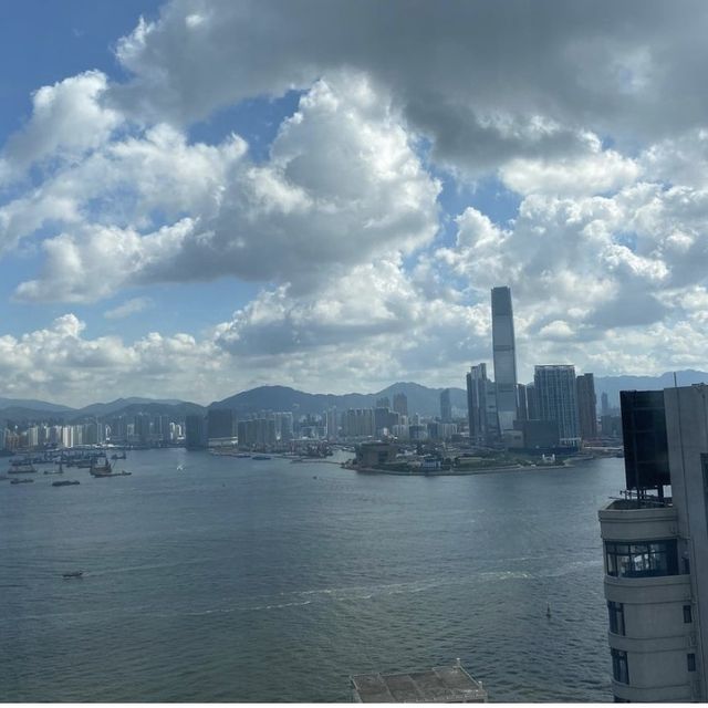 咖啡☕️配維港景 ☀️