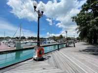 Quayside Isle beach boardwalk and shops