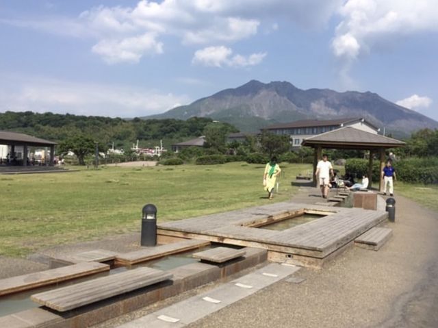 櫻島賞火山+足浴😍