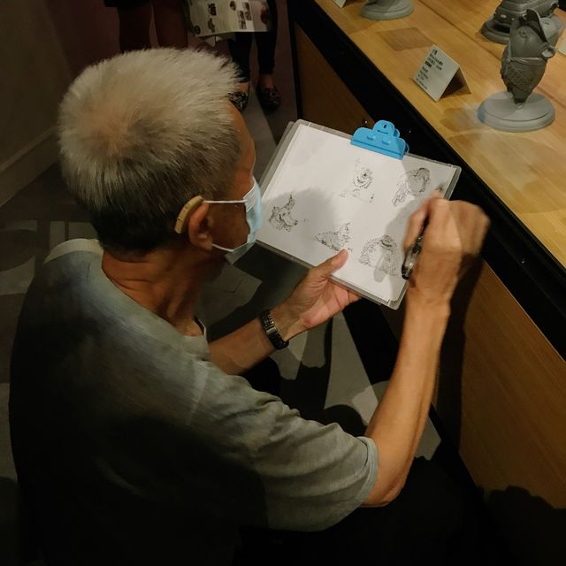 等了很久才搶到位置的Pixar 展覽！