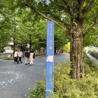 都市部の観光地の中にある自然豊かな公園