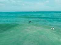 Surfing and relaxing at Dadong hai beach.