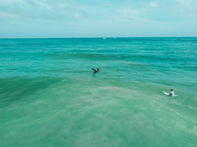 Surfing and relaxing at Dadong hai beach.