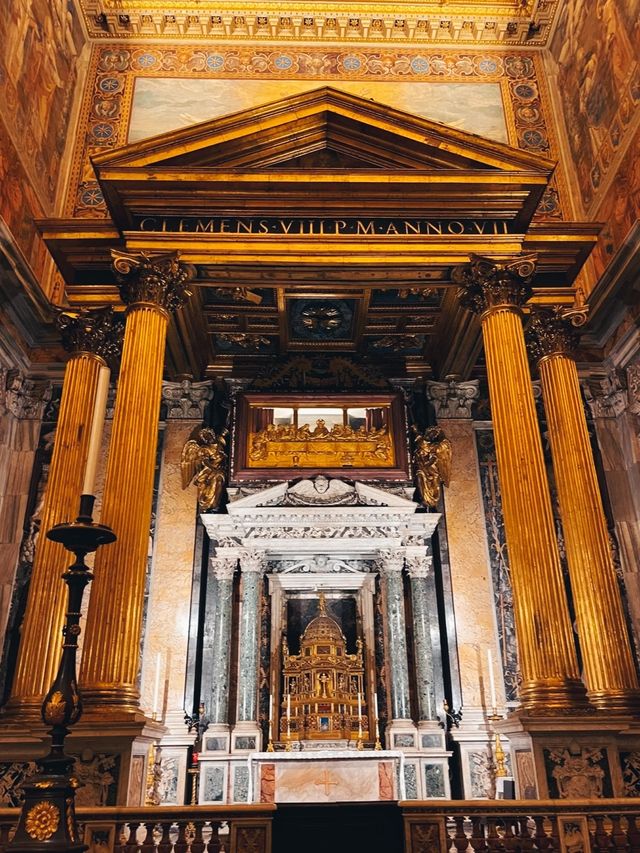 Visiting one of the four major basilicas in Rome at night: the Basilica of St. John Lateran.