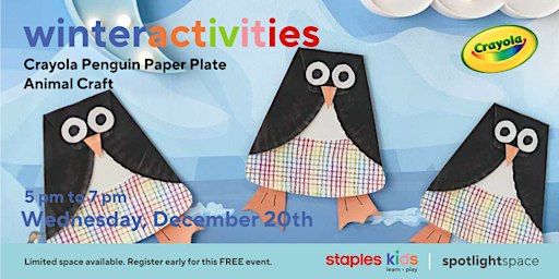 Crayola "Create It Yourself" - Crayola Penguin Paper Plate Animal Craft | Staples Barrie