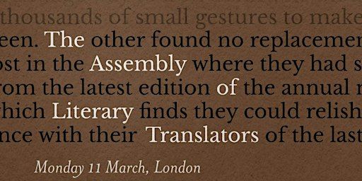 The Assembly of Literary Translators | Siobhan Davies Studios