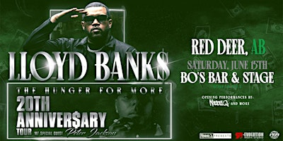 Lloyd Banks in Red Deer June 15th at Bo's Bar & Stage with Peter Jackson | Bo's Bar & Stage