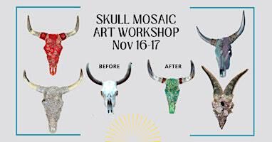 Skull Mosaic Workshop | Mad Catter Art Studio by Misty Martin