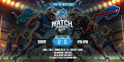 Detroit Lions Watch Party - Lions Vs Bills | 17801 W McNichols Rd