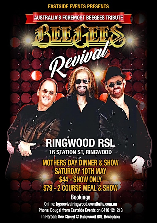 BeeGees Revival - Ringwood RSL | Ringwood RSL