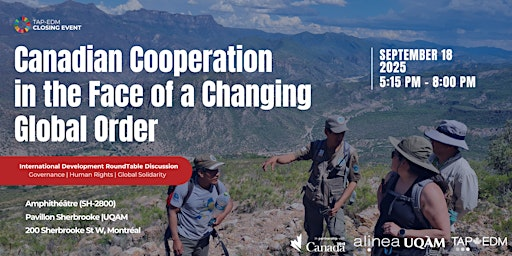 Shaping the Future Together: Canadian Cooperation in the Face of a Changing | UQAM Pavillon Sherbrooke