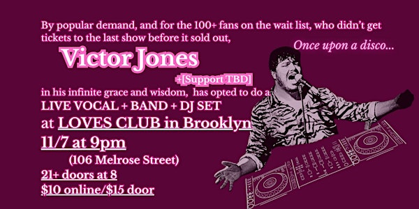 Victor Jones Remix Show | 106 Melrose St