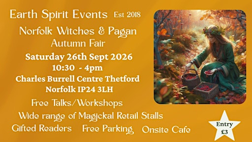 Norfolk Witchcraft & Pagans Autumn Equinox Fayre   Spirit of Mabon | Charles Burrell Centre