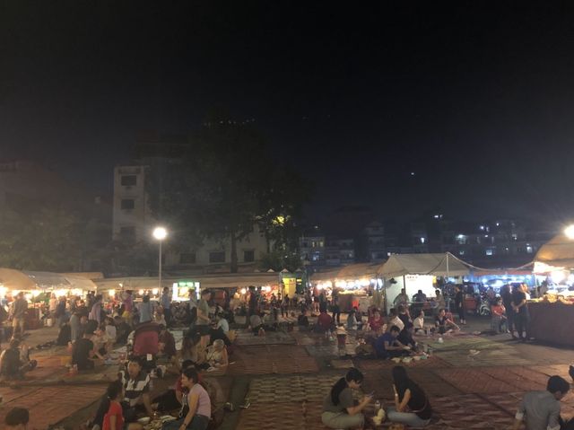 Dinner in Phnom Penh Night Market, Cambodia