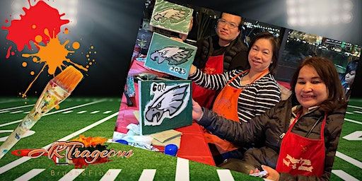 Eagles Game Day Paint and Sip: Brush Strokes and Touchdowns | ARTrageous Brush & Flow