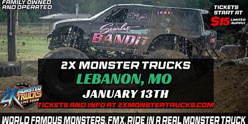 2X Monster Trucks Live Lebanon, MO - 1PM MATINEE | Kenneth E Cowan Civic Center