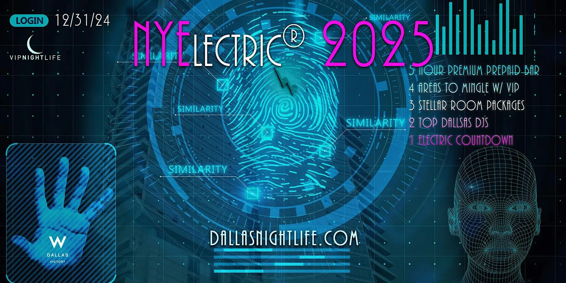 NYElectric 2025 Dallas New Year's Eve Party | W Dallas Rooftop - Altitude