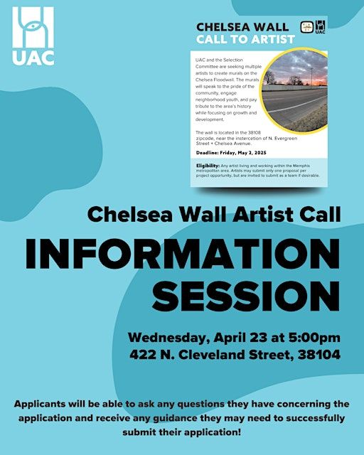 Chelsea Wall Artist Call | Artist Call Info Session | 422 N Cleveland St