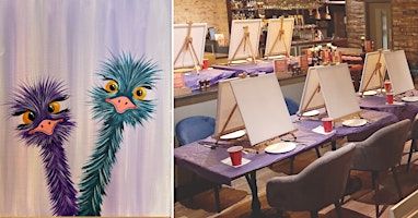 Paint Night - 'Funny Ostriches' - Worthing | Highdown Tea Rooms