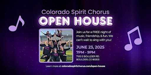 Colorado Spirit Chorus Open House | 7100 S Boulder Rd