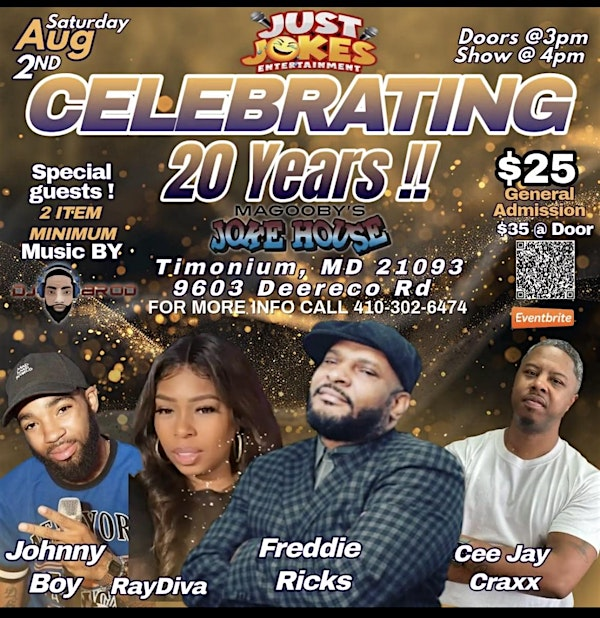 Just Jokes Entertainment  is  Celebrating  20 Years!! | Magooby’s  Joke House