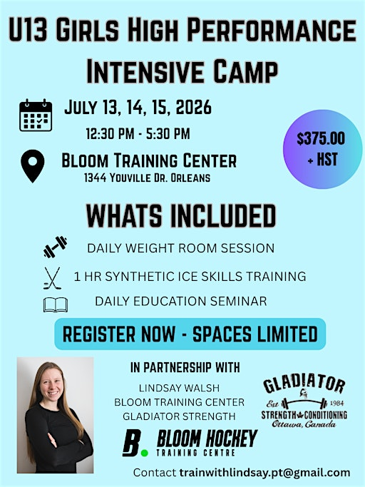 U13 Girls Hockey High Performance Intensive Camp | Bloom Hockey Training Centre
