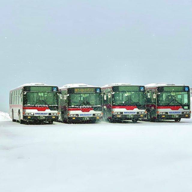 冬の宗谷バスターミナル