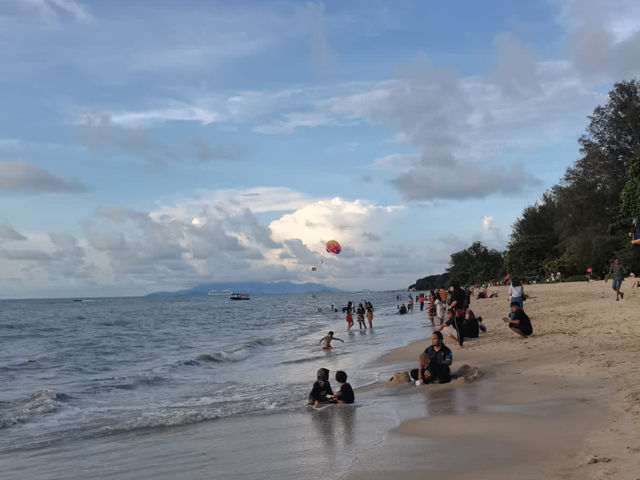 watching the beautiful sunset in Penang 