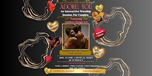 Valentine's Day Adore You: Interactive Sensual Worship Session for Couples | Private location ( Washington, DC, USA)