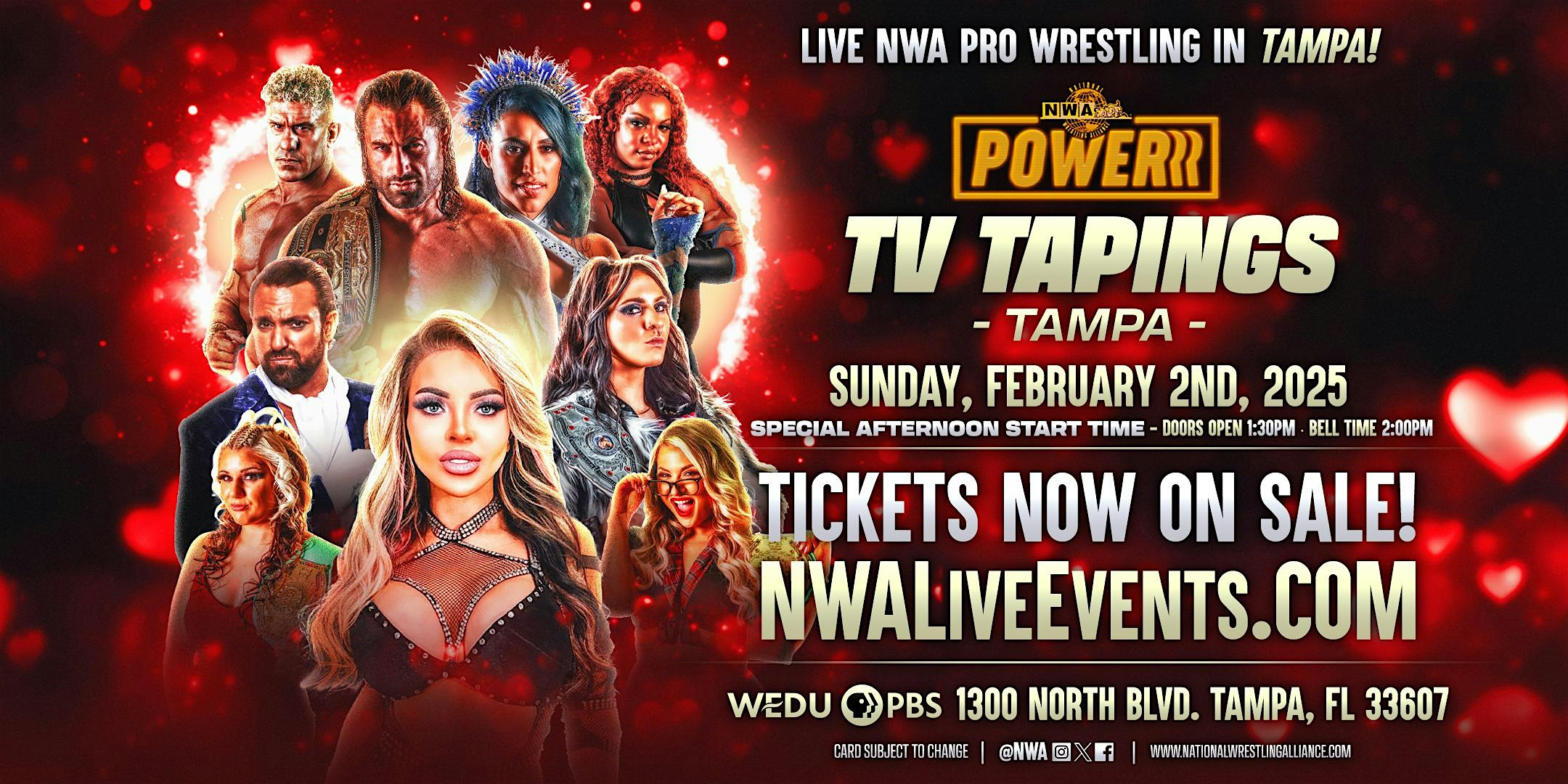 NWA Powerrr Tapings @ WEDU PBS Studios / Sunday, February 2nd, 2025 | WEDU PBS Studios