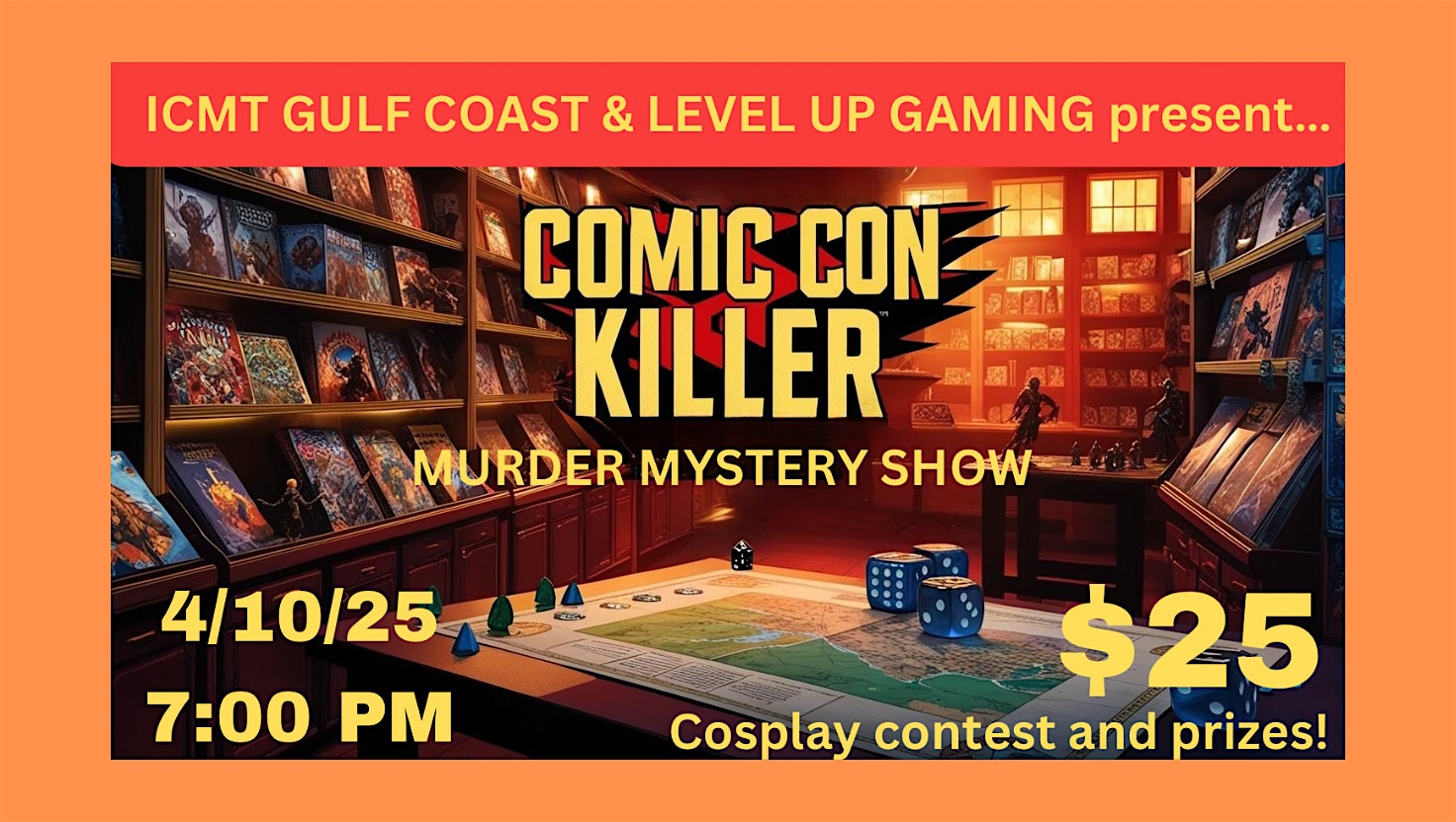 Comic Con Killer murder mystery at Level Up Gaming | Level Up Gaming