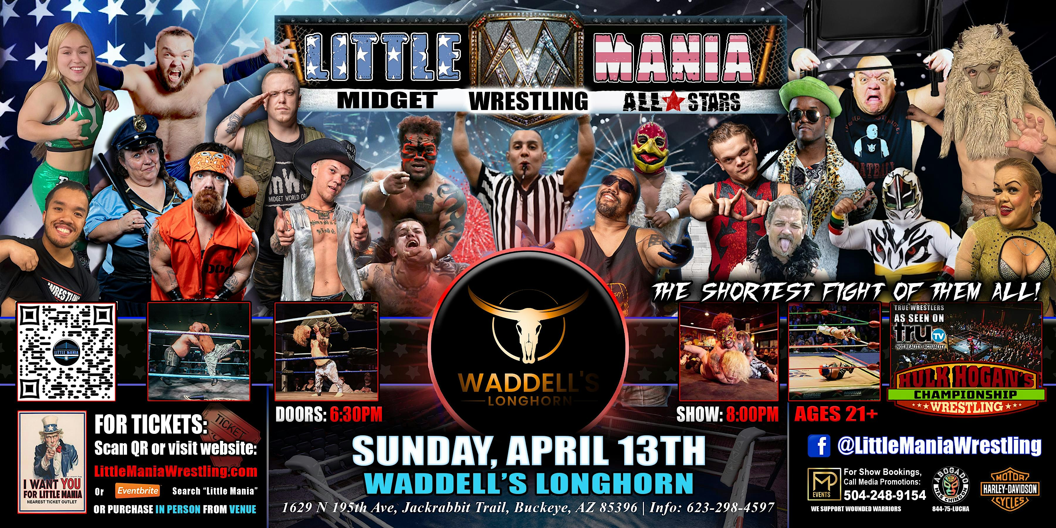 Buckeye, AZ - Little Mania Midget Wrestling @ Waddell's Longhorn | Waddell's Longhorn