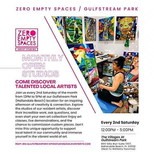 Zero Empty Spaces (Gulfstream Park/Hallandale Beach) Open Studios | Zero Empty Spaces #11 - Gulfstream Park (Hallandale Beach, FL)