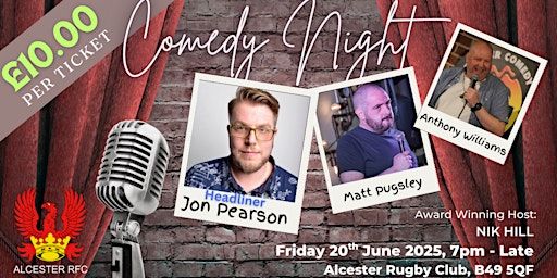 Alcester Comedy Night! | Alcester Rugby Football Club