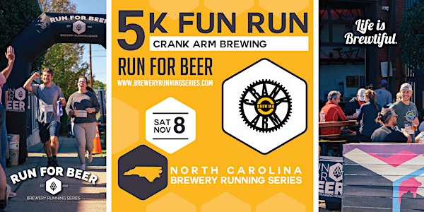 5K Beer Run x Crank Arm Brewing | 2025 NC Brewery Running Series | Crank Arm Brewing Company