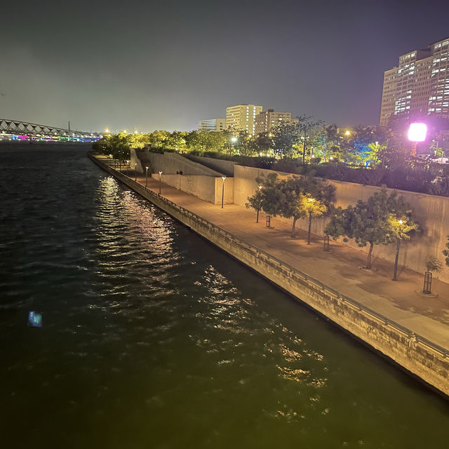 간디시대의 역사도 간직한 아메다바드의 엘리스다리 위에서의 야경🌉