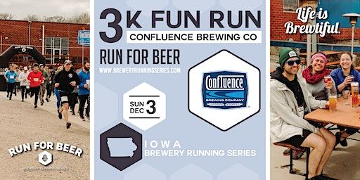 3k Winter Beer Run x Confluence Brewing | 2023 IA Brewery Running Series | Confluence Brewing Company