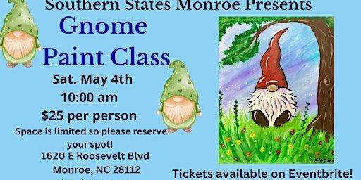 Gnome Paint Class at Southern States Monroe | Southern States - Monroe