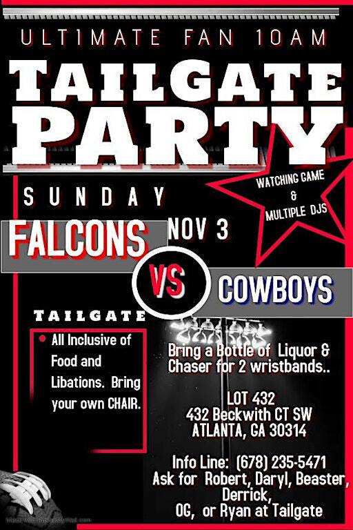 Falcons VS Cowboys Tailgate | 432 Beckwith Ct SW lot 432