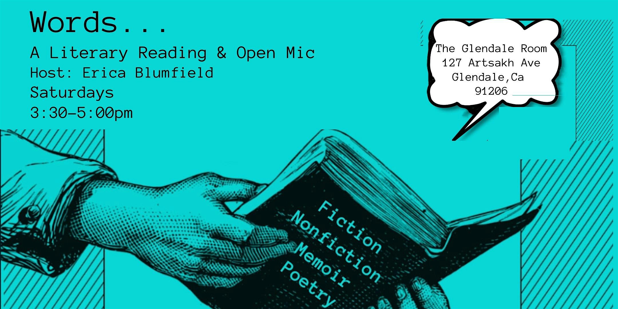 Words… (A Literary Reading & Open Mic) | The Glendale Room