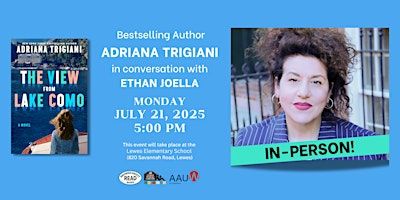 Adriana Trigiani discusses The View From Lake Como! | Lewes Elementary School