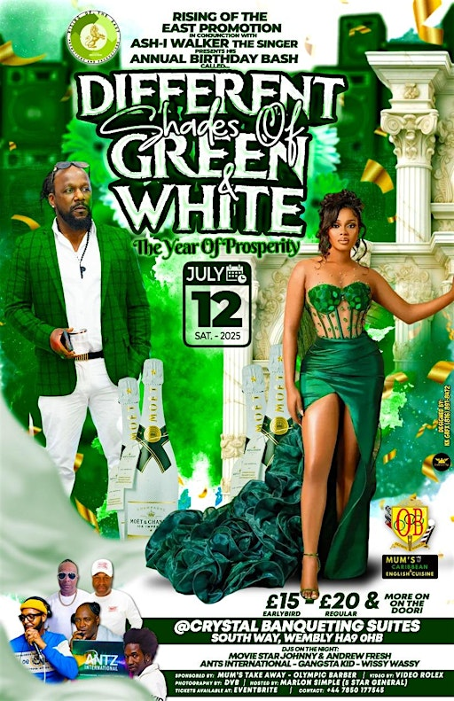 Different Shades of Green and White | Crystal's Banqueting Suites