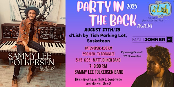 D'LISH PARTY IN THE BACK-  SAM FOLKERSEN BAND/ MATT JOHNER BAND | D'Lish by Tish Cafe