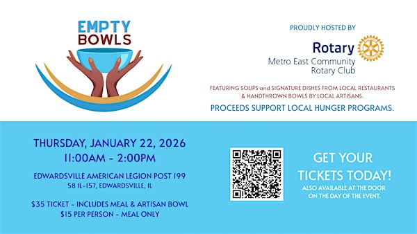 MEC Rotary Empty Bowls Event | On the Hill Golf Course and Lounge - American Legion Post #199