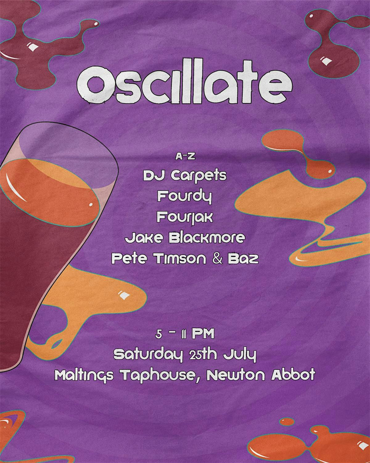 Oscillate @ The Taphouse | Maltings Taphouse