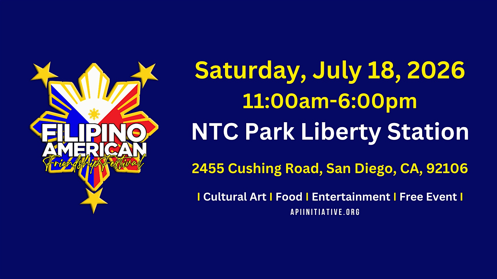 6th Annual Filipino American Friendship Festival | Naval Training Center Park