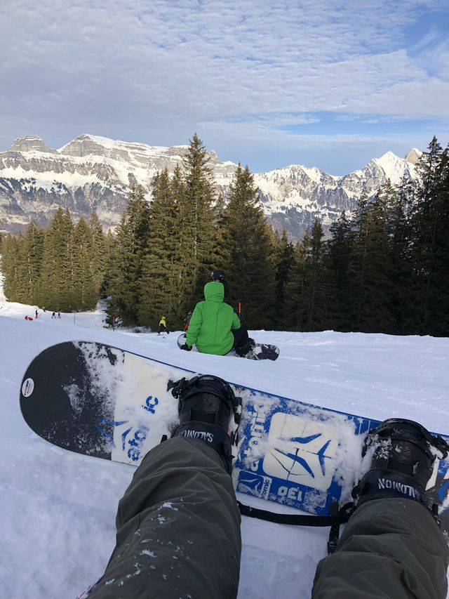 Snowboarding in Switzerland